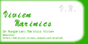 vivien marinics business card